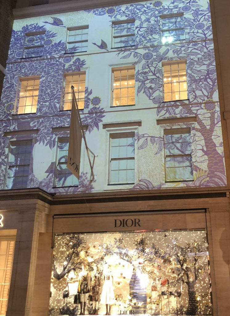 Pictures of Dior Visual Merchandising, Bond street, London